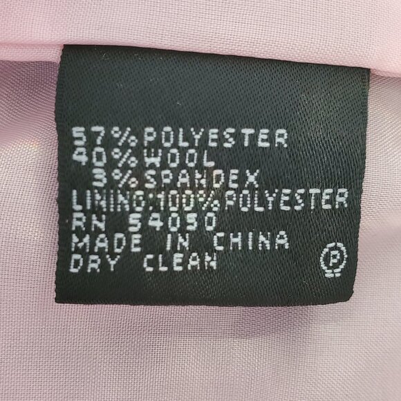 Anne Klein Round Neckline 5 Button Gray Lightweight Wool Blend Skirt Suit Size 2 - Picture 8 of 16